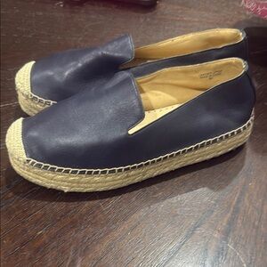 Navy Espadrille Slip-On Shoes